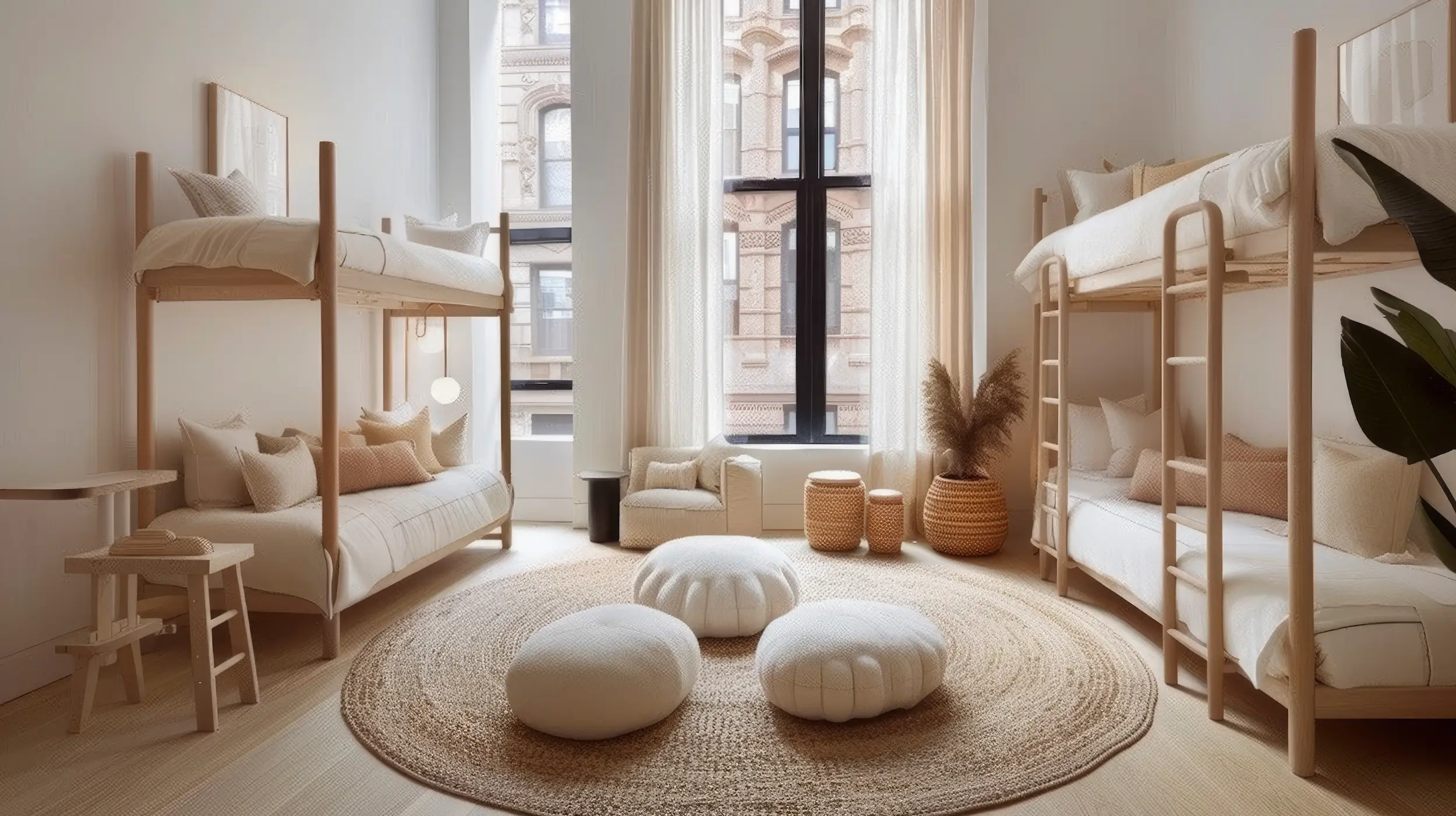 Reforma integral de una vivienda: Dormitorio Infantil en tonos madera y blancos